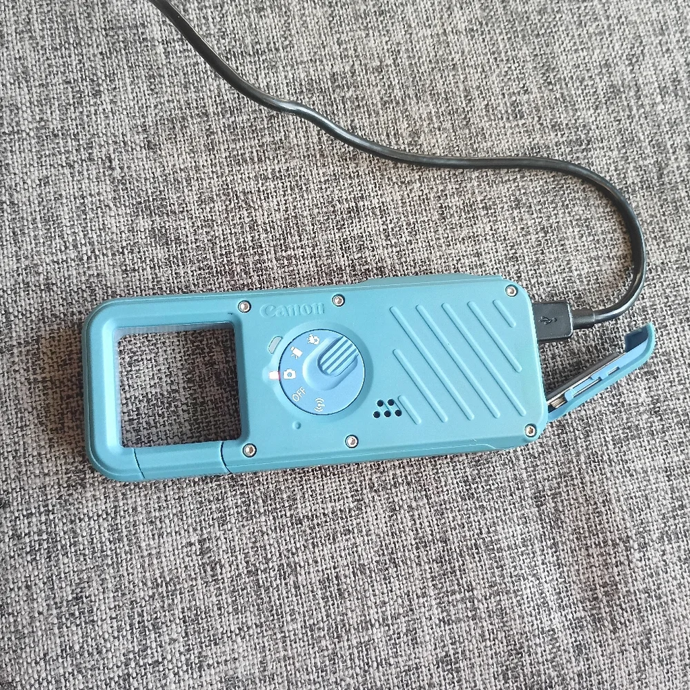 Canon Blue and White Camera